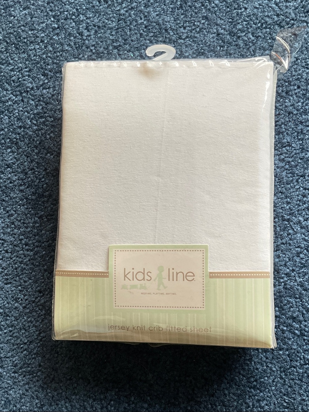 White Jersey Knit Fitted Sheet for baby by kids line